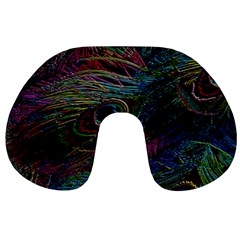 Peacock Feather Paradise Travel Neck Pillow