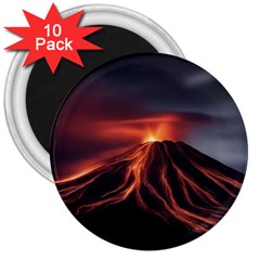 Volcanic Eruption 3  Magnets (10 Pack)  by Proyonanggan
