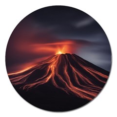Volcanic Eruption Magnet 5  (round) by Proyonanggan