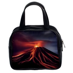 Volcanic Eruption Classic Handbag (two Sides) by Proyonanggan