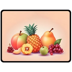 Fruit Pattern Apple Abstract Food Two Sides Fleece Blanket (large)