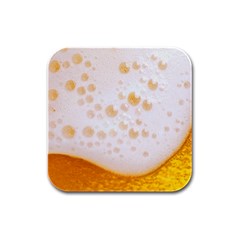 Beer Foam Texture Macro Liquid Bubble Rubber Square Coaster (4 Pack) by Cemarart