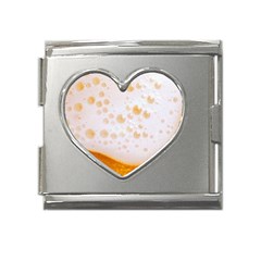 Beer Foam Texture Macro Liquid Bubble Mega Link Heart Italian Charm (18mm) by Cemarart