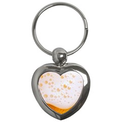 Beer Foam Texture Macro Liquid Bubble Key Chain (heart)