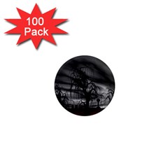 Grave Yard Dark Fantasy Trees 1  Mini Magnets (100 Pack) 