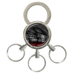 Grave Yard Dark Fantasy Trees 3-ring Key Chain