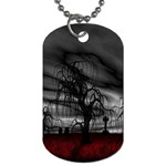 Grave Yard Dark Fantasy Trees Dog Tag (One Side) Front