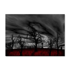 Grave Yard Dark Fantasy Trees Sticker A4 (10 Pack) by Cemarart