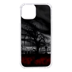 Grave Yard Dark Fantasy Trees Iphone 14 Tpu Uv Print Case by Cemarart