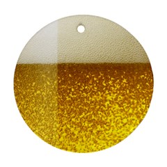 Light Beer Texture Foam Drink In A Glass Ornament (round)