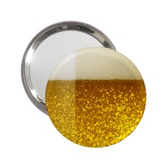 Light Beer Texture Foam Drink In A Glass 2 25  Handbag Mirrors