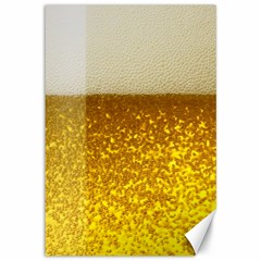 Light Beer Texture Foam Drink In A Glass Canvas 12  X 18 