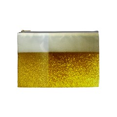 Light Beer Texture Foam Drink In A Glass Cosmetic Bag (medium)