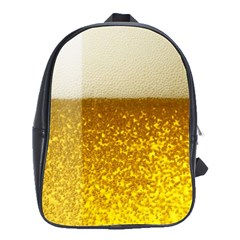 Light Beer Texture Foam Drink In A Glass School Bag (large)