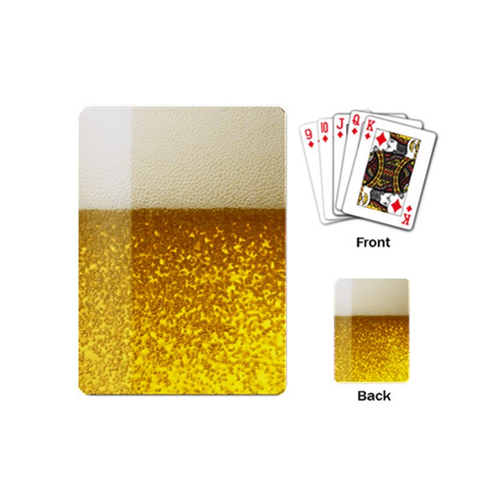 Light Beer Texture Foam Drink In A Glass Playing Cards Single Design (Mini)