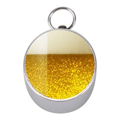 Light Beer Texture Foam Drink In A Glass Mini Silver Compasses