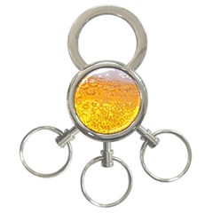 Liquid Bubble Drink Beer With Foam Texture 3-ring Key Chain by Cemarart