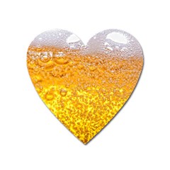 Liquid Bubble Drink Beer With Foam Texture Heart Magnet