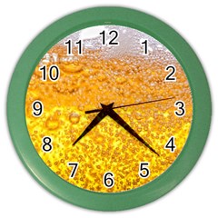 Liquid Bubble Drink Beer With Foam Texture Color Wall Clock