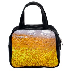 Liquid Bubble Drink Beer With Foam Texture Classic Handbag (two Sides)