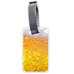 Liquid Bubble Drink Beer With Foam Texture Luggage Tag (one Side)