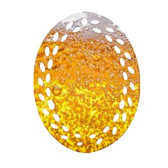 Liquid Bubble Drink Beer With Foam Texture Ornament (oval Filigree)