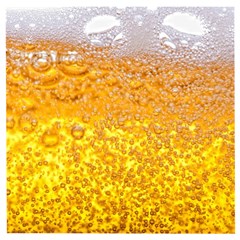 Liquid Bubble Drink Beer With Foam Texture Wooden Puzzle Square by Cemarart