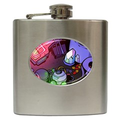 Graffiti Corazones Kingdom Saga Super Hip Flask (6 Oz)