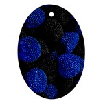 Raspberry One Edge Oval Ornament (Two Sides) Front