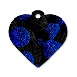 Raspberry One Edge Dog Tag Heart (One Side) Front