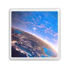 Earth Blue Galaxy Sky Space Memory Card Reader (square) by Cemarart