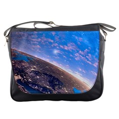 Earth Blue Galaxy Sky Space Messenger Bag