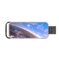 Earth Blue Galaxy Sky Space Portable Usb Flash (one Side)