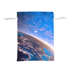 Earth Blue Galaxy Sky Space Lightweight Drawstring Pouch (s) by Cemarart