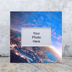 Earth Blue Galaxy Sky Space White Box Photo Frame 4  X 6  by Cemarart