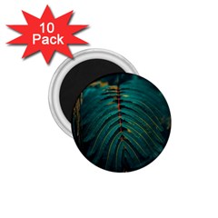 Dark Green Leaves Leaf 1 75  Magnets (10 Pack) 