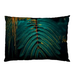 Dark Green Leaves Leaf Pillow Case