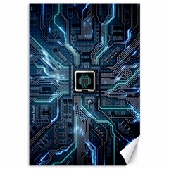 Circuit Board Motherboard Canvas 12  X 18 