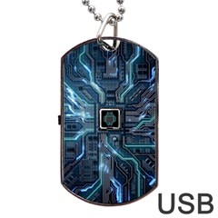 Circuit Board Motherboard Dog Tag Usb Flash (two Sides)