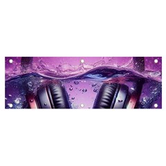 Headphones Sound Audio Music Radio Banner And Sign 6  X 2  by Hannah976