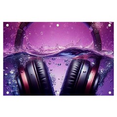 Headphones Sound Audio Music Radio Banner And Sign 6  X 4  by Hannah976