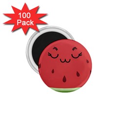 Watermelon Lock Love 1 75  Magnets (100 Pack) 
