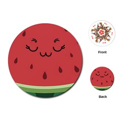 Watermelon Lock Love Playing Cards Single Design (round)