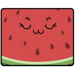 Watermelon Lock Love Two Sides Fleece Blanket (medium)