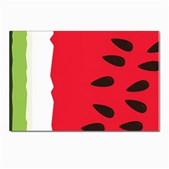 Watermelon Black Green Melon Red Postcard 4 x 6  (Pkg of 10)