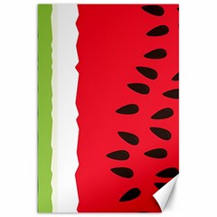 Watermelon Black Green Melon Red Canvas 20  x 30 