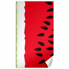 Watermelon Black Green Melon Red Canvas 40  x 72 