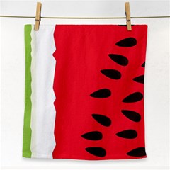 Watermelon Black Green Melon Red Face Towel