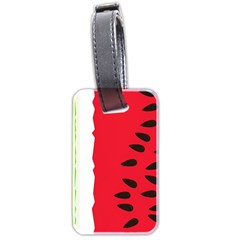 Watermelon Black Green Melon Red Luggage Tag (two sides)