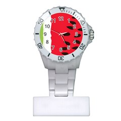 Watermelon Black Green Melon Red Plastic Nurses Watch